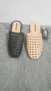 Dép sục nhựa dẻo lỗ đi mưa mules công sở đế cao 3cm cao su bít mũi nữ Maipy S027