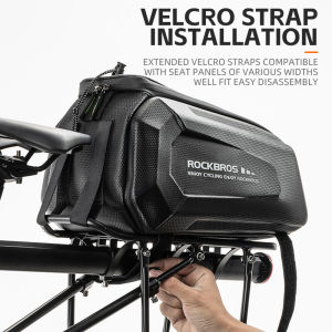 【SG Delivery】ROCKBROS Hard Shell Bike Trunk Bag 9L Big Capacity MTB Rear Bag Portable Reflective Shoulder Bag Bike Accessories