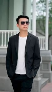 【COD&24 Hours Shipping】Mens Suit Jacket Summer Ultra-thin Ice Silk Suit Jacket High-end Waterproof And Sun Proof Solid Color Suit