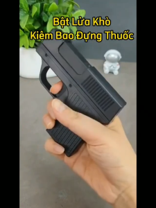 Bật lửa khò kiêm hộp đựng 10 điếu Vỏ kim loại chất lượng cao Đường nét khắc tinh xảo Màu sắc sang trọng 10 điếu Thích hợp sử dụng hoặc làm quà tặng cực chất