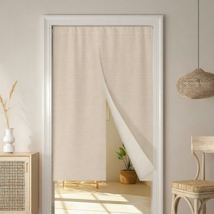 HUAJIANYU | Solid Color Cotton Linen Curtain