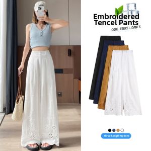 La Chapelle | Lace Hollow Embroidery Small Figure Loose Drooping Wide Leg Pants