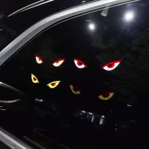 Wireless Demon Eye Car Ambient Mood Light With Suction Cup Solar Powered USB Rechargeable Atmosphere Breathing Neon Lamp