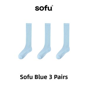 Pure Color Moisture-Wicking Slimming Cotton Long Socks