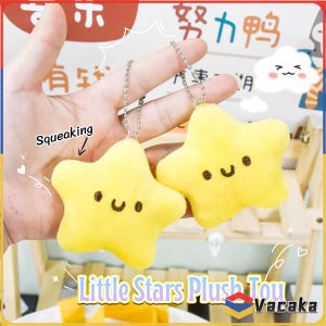 Little Stars Plush Toy Creative Keychain Cute Girl Squeaking Car Keys Doll