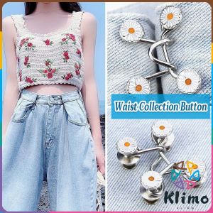 KLIMO Jeans Skirt Waist Invisible Belt Detachable Fixed Buckle Pants Clip Waist Change Small Tighten Pants Pin Buckle Brooch