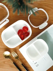 Nipiin 350/490/950ml Lunch Box Bento Box with Divider Leak-Proof Salad Fruit Box Lunch Box Set