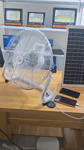 [Bảo hành 2 năm] Quạt Tích Điện Năng Lượng Mặt Trời Solar Fan 16 INCH  25W 60000mAh chân quỳ 5 cánh kim loại tích điện 24h động cơ không chổi thanTấm Pin Có Dây Dài 5M Có Củ Sạc Điện 220V