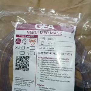 GEA Masker Nebulizer Dewasa & Anak Latex Free dengan Chumber & Tubing