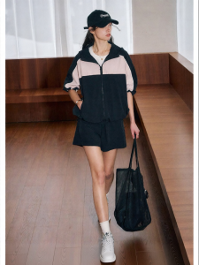 KUHNMARVIN | Bộ Áo Hoodie và Quần Short Bảo Vệ Da cho Phụ Nữ Mùa Hè Thu Kiểu Mới
