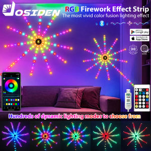 5V RGB IC 213 Dynamic Modes Waterproof Outdoor LED Fireworks Strip Light for Christmas Decoration fairy lights