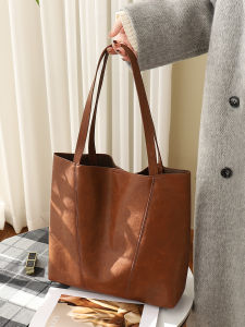 BYUELUN | New Trendy Chestnut Vintage Tote Bag