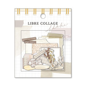 Japan Mind Wave Free Collage Series Sticker Package Libre Collage Morandi Light Color Ins Style Notebook Diary Album Handmade Collage Material 56 Pieces Parchment Paper