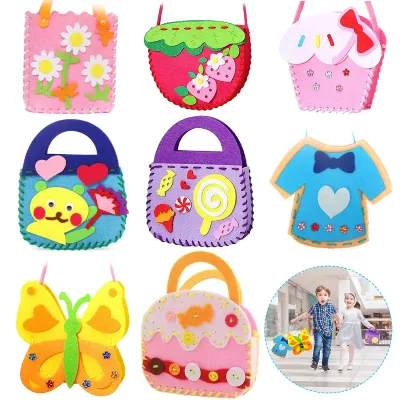เด็กชุดเย็บผ้า Woodland สัตว์หัตถกรรมชุด DIY เย็บ Felt ตุ๊กตาสัตว์สําหรับเด็กเริ่มต้นการศึกษาเย็บชุดสาวศิลปะของเล่น