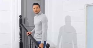 Luxury Mens Casual Turtleneck T-Shirts Autumn and Winter Tops Slim Collar Full Sleeve Innerwear Undershirt Golf Wear Men Tee