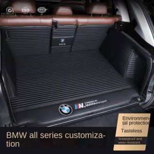 Stripe design Car trunk mat boot tray cargo mat main bottom mat custom fit rear mat leather waterproof car mat(please note the car model \years\photo)