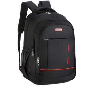 Mens Large Capacity Backpack for Business Travel Leisure Waterproof Oxford Spinning Zipper Closure College Style
