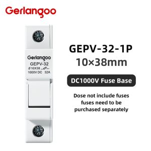 1P 2P DC Fuse Holder 10*38mm High Voltage Solar PV 1000V GEPV-32 Base Photovoltaic System Protection Protector GPV