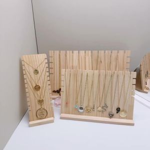 Creative Wooden Necklace Frame Fashion Solid Jewelry Display Frame Pendant Support Jewelry Display Props