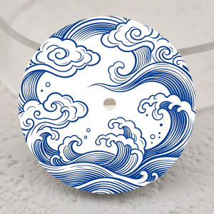 28.5mm Dial NH35 Dial NH36 Watch Dial Blue and White Porcelain Style Dial Sterile Dial Watch Accessories Fit NH35/NH36 Movement