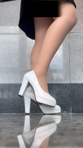 Fashion Korean Style Sandals with Heels for Women Platform Pumps White Heels
