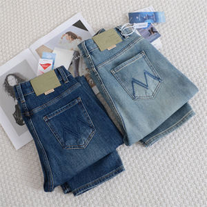 Slim Straight Leg Jeans Womens New Style Pear Shape High Waist plus Size Fat MM Slim Small Nine Point Smoke Tube Pants