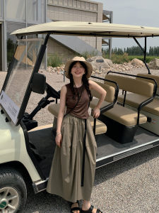 Ultra-Lightweight Loose-Fit Mountain Series Half-Body Workwear Skirt Pants with Drapey Slimming Effect by Yilisan Liangpin