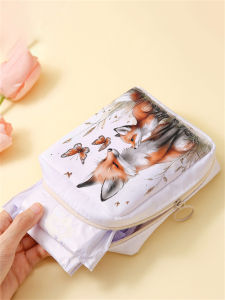 ถุงเก็บผ้าอนามัยพิมพ์ลาย Fox ถุงทิชชูน้ําหนักเบาสําหรับผู้หญิง ถุงทิชชู่อนามัย