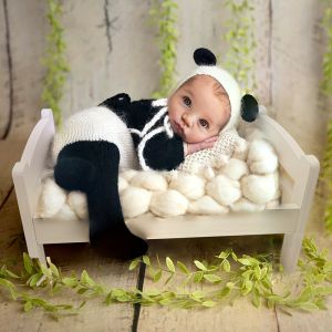 Childrens photography props wooden bed photo studio photo studio 100-day baby newborn small wooden bed full moon old baby photo solid wood prop bed