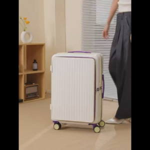 [พร้อมส่งในไทย]  กระเป๋าเดินทางล้อลาก 20/26 นิ้ว ชาร์จ USB เฟรมซิปฝาเปิดหน้า ซิปขยายข้าง วัสดุPC100%