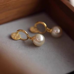 ANENJER Simulated Pearl Disc Clip on Earring for Women Girl Fake Piercing Gold Color Ear Clip Jewelry Ear Cuff Wholesale