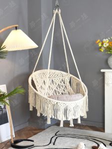 Handwoven Bohemian Hanging Chair Basket Original Design Balcony Swinging Chair Home Decorative Bed for Homestay Art Style
