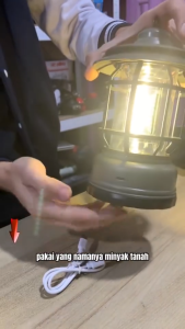 Terlaris// Lampu Led Super Terang Mitsuyama Ms-1042 / Lampu LED Lentera Jadul Tahan Air Petromak Jadul / Lentera Portebel Super Terang ~ BRO