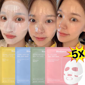 Dorisna ให้ความชุ่มชื่นแก่ผิวควบคุมรูขุมขนแบบมาสก์หน้าคอลลาเจน1/2ชิ้นมอยซ์เจอไรเซอร์เพื่อช่วยคืนความสดชื่นมาส์กหน้าบำรุงผิวหน้ากระจ่างใส