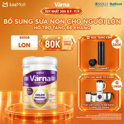 Sữa bột Varna Colostrum lon 850gr - Sữa non cho người già tăng cường đề kháng