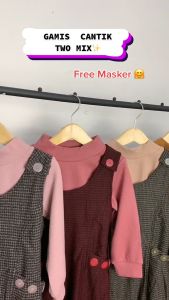 Two Mix - Gamis Anak Perempuan - Baju Anak Muslim Cewek M1808