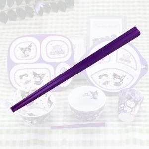 Cute Kuromi Dinner Plate Bowl Set Childrens Complete Dining Utensils Set Home Use High Aesthetic Value Child-friendly Tableware