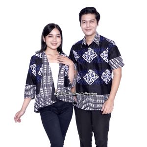 Batik Wanita Couple Bolero Atasan Wanita Simple dan Hem Kemeja Pria