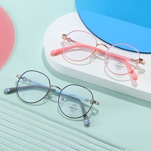 [MỚI - VOUCHER 15%] [TRẺ EM] Kính 0 độ chống ánh sáng xanh gọng tròn titan cho BÉ YÊu học Online mã Y6306 - kheshop