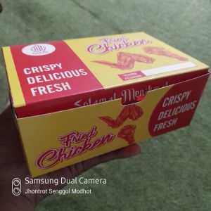 Kemasan Kardus Fried Chicken 100 Lembar Ivory Foil