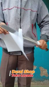 Golok Kerja Kebun Patimura & Sarung Ukir Cor Dural: Panjang Kokoh & Siap Pakai