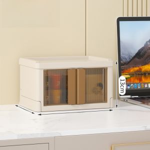 Haixing Desktop Organizer กล่อง Essential Office Station กันฝุ่นสําหรับหน้ากากขนมขบเคี้ยวเครื่องสําอางห้องน้ํา Organizer เครื่องมือ