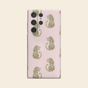 Pink Leopard Print Luxury Fashion Full Lens Protective Case for Samsung Galaxy S26 S25 S24 A56 A36 Plus Ultra