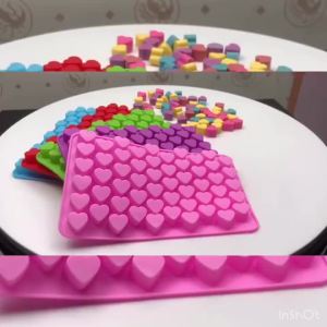 1/3 Khuôn Silicon Hình Trái Tim Bề Mặt Chống Dính Thân Thiện Với Môi Trường Cho Sô Cô La Kẹo Dẻo Trị Liệu Bánh Kẹo Trang Trí Dễ Dàng Tháo Rời