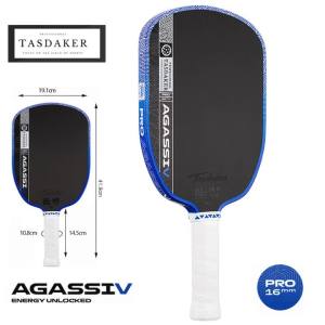 【Tasdaker】 Honeycomb Core Paddle Agassi Pro V Pickleball Paddle T700 Pro Carbon Fiber Pickleball Paddle 14mm/16mm Pickleball Racket Set USA Approved Matte Rough Surface Professional Competition Racket Man And Woman Beginner Pikleball Paddle Set