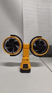 3000RPM Portable Dual Head Fan 360° Rotatable 3-Speeds Powerful Power Cooling Air Fan Low Noise Fan For Dewalt 20V Battery Pin