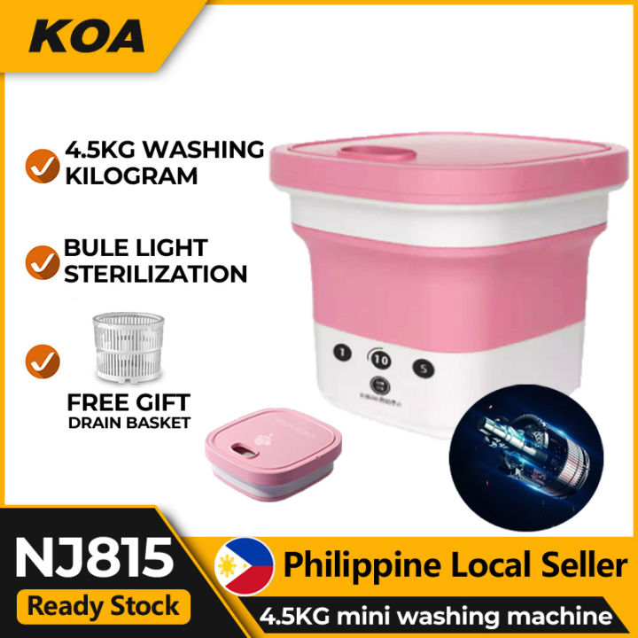 【PHILIPPINES SPOT】 Small folding washing machine, portable washing and