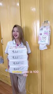 Combo 5 gói Giấy rút treo tường cao cấp Gấu hồng Caitong nội địa Trung 5 lớp 1280 tờ siêu dai mềm mịn tặng móc treo