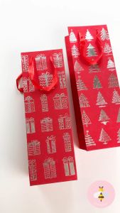 Pinky Bee Kantong Kertas / Paper Bag Natal Botol Wine 67271500