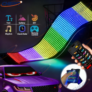 LED Display Demon Eyes Car LED Logo APP LED Matrix Pixel Panel Night Light DIY Programmable Flexible for Car Truck AccessorieV